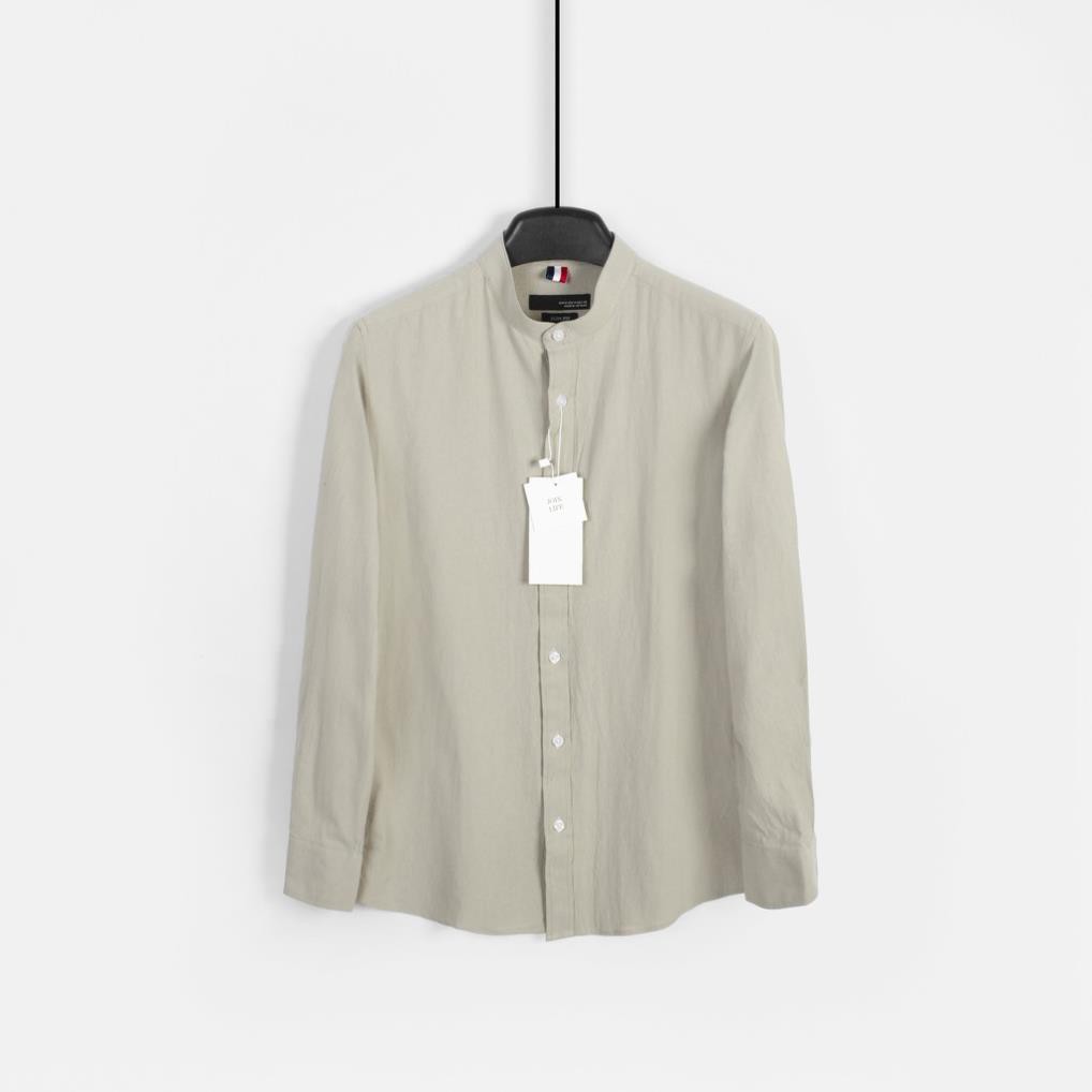 Áo sơ mi Đũi cổ tàu Galvin chất cotton đũi co giãn mát mịn chống nhăn co giãn SMGV135 - Leo Vatino | BigBuy360 - bigbuy360.vn