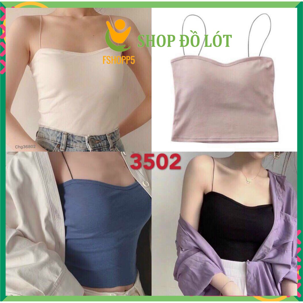 Áo Hai Dây FREESHIP Áo Lót Ngực Bra 2 Dây Len Tăm Thân Dài Kiểu Dáng Body Phong Cách Thời Trang Cho Nữ BRA08