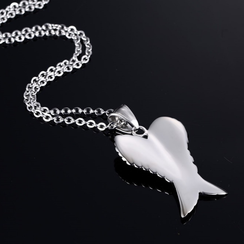 Men's Personality Necklace European and American Retro Wing Necklace