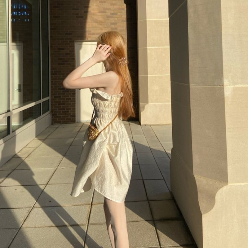 Đầm trễ vai nữ bồng bềnh duyên dáng thời trang 2021