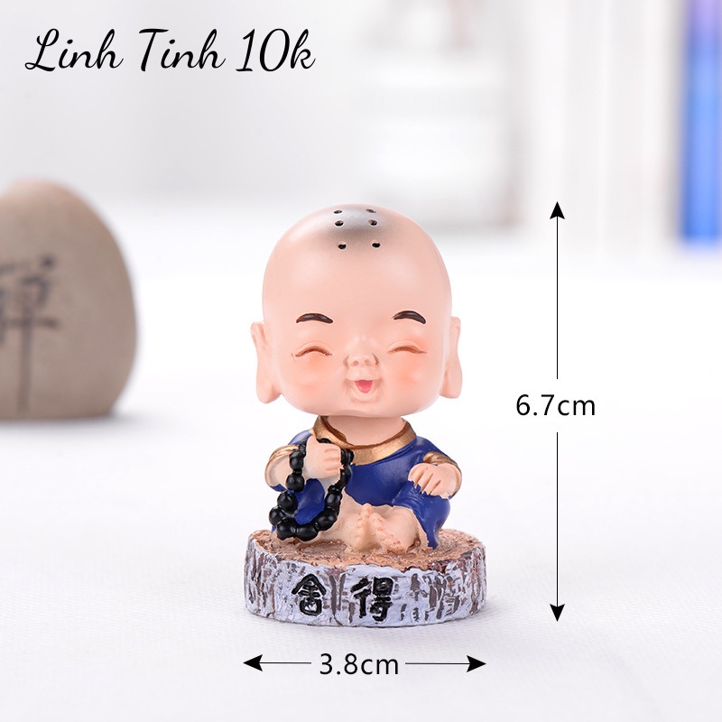 Tượng nhà sư chibi cổ lắc trang trí nhà cửa, ô tô FREESHIP 50k- Linh Tinh 10k