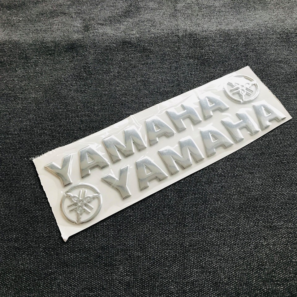 [GIÁ GỐC] CẶP TEM DÁN XE MÁY CHỮ NỔI LOGO YAMAHA TRANG TRÍ CÓ NHIỀU MÀU SẮC CHỌN LỰA