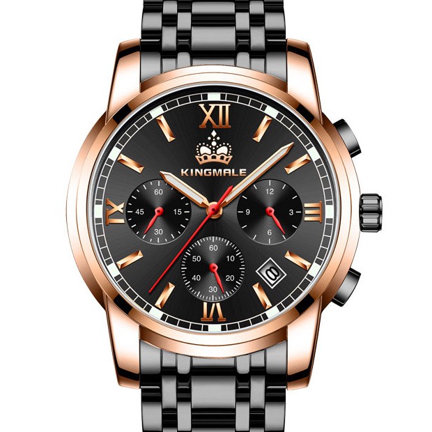 (HOT 20019) Đồng Hồ Nam Chạy 6 Kim KINGMALE JAPAN K5566 Dây Thép Đúc Đặc Khóa Bướm Cao Cấp_FULL BOX | BigBuy360 - bigbuy360.vn