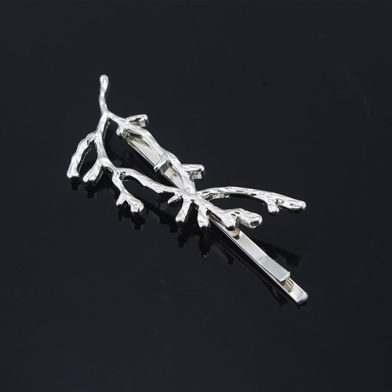 Kẹp tóc hợp kim mạ vàng thiết kế hình nhánh cây sang trọng tiện lợi dành cho nữ