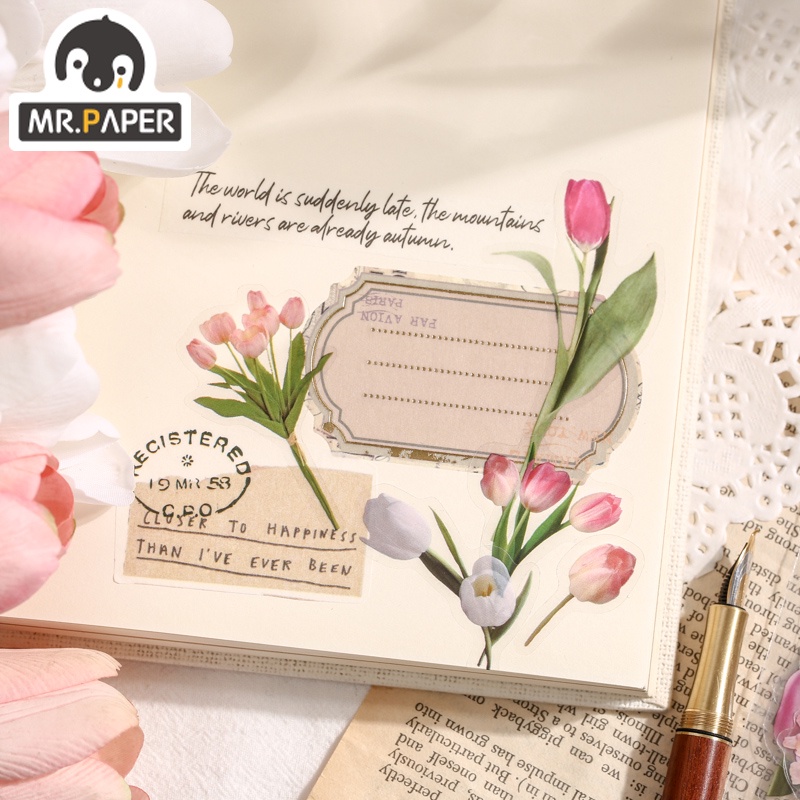 Ông. Set 40 Miếng Dán Trang Trí Hình Hoa Xinh Xắn