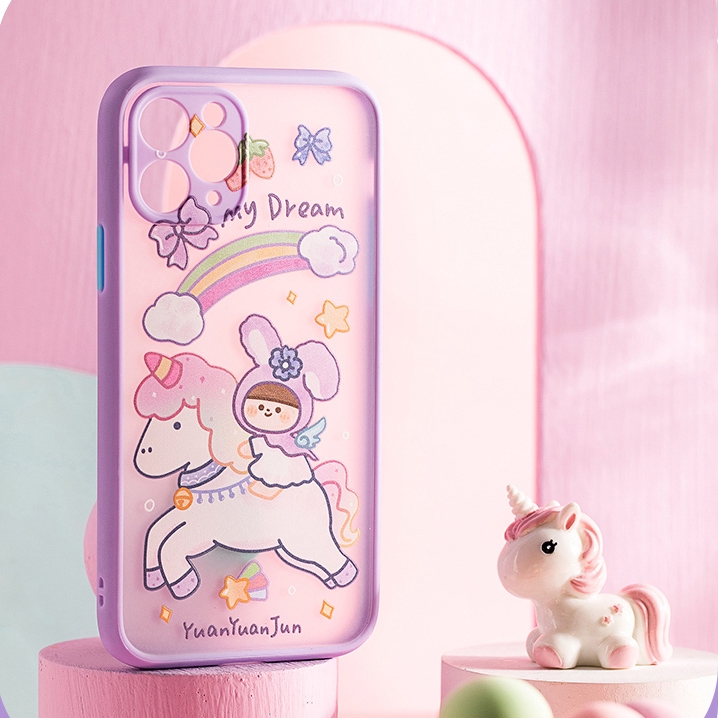 Ốp iphone - Ốp lưng viền nhám Thỏ Mèo Kì Lân 6s/6plus/6splus/7/8/7plus/8plus/x/xs/xsmax/11/11promax - Awifi Case X3-9 | BigBuy360 - bigbuy360.vn