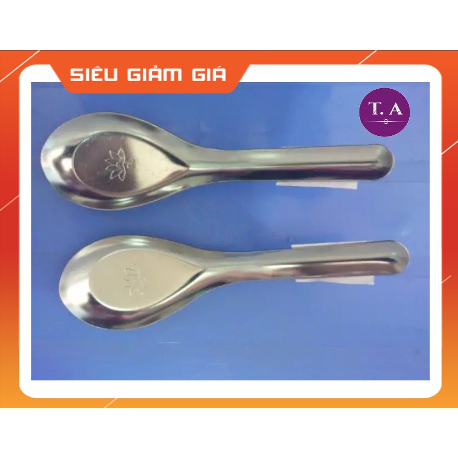 COMBO SET 5 Thìa Inox Bông Sen Inox Sáng Bóng K Gỉ Sét