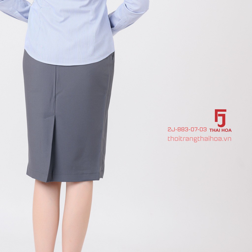Chân váy dài Thái Hòa 2J-883-07-03 🌹 Chân váy công sở dài, màu xám, dáng ôm,Chất liệu vải nhẹ,độ bền màu cao | BigBuy360 - bigbuy360.vn