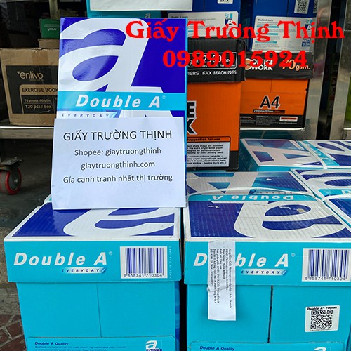 Giấy in A4 Double A Thái Lan Chính Hãng Giá Rẻ A4/A5 80g,70g (500 tờ)