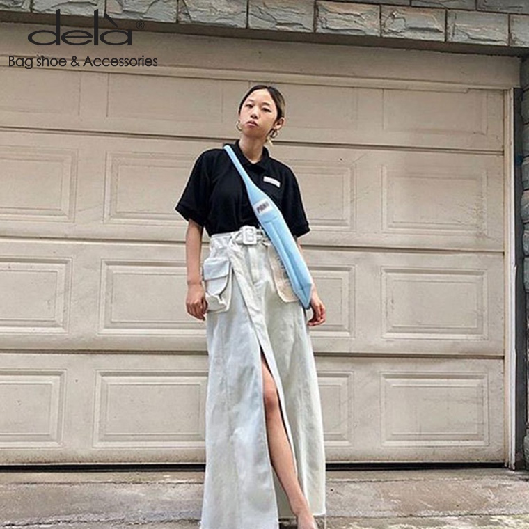 Dela Ins Túi Tote Lưới Thoáng Khí Đeo Cánh Tay Đi Mua Sắm Du Lịch Mùa Hè Đặc Biệt Cho Nữ