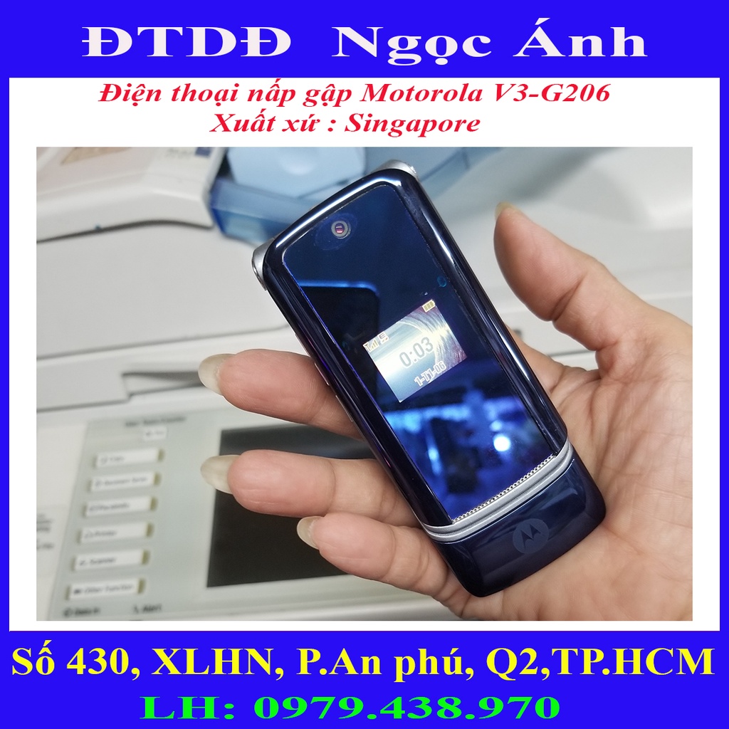 Điện thoại nấp gập Motorola V3-G206 xuất xứ Singapore
