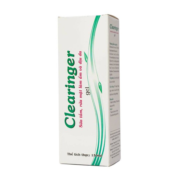 Clearinger gel - Sữa tắm, sữa rửa mặt làm ẩm và dịu da