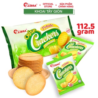 Bánh khoai tây cracker LIBRA đồ ăn vặt dinh dưỡng healthy snack potato mặn giòn bánh lễ tết gói 112gr