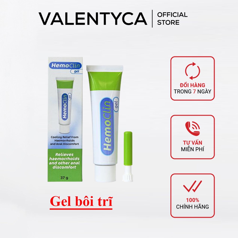 HEMOCLIN - Gel Bôi Trĩ và Nứt Kẽ, Làm Dễ Chịu Hậu Môn - Hết Chảy Máu - Giảm Đau - Ngứa