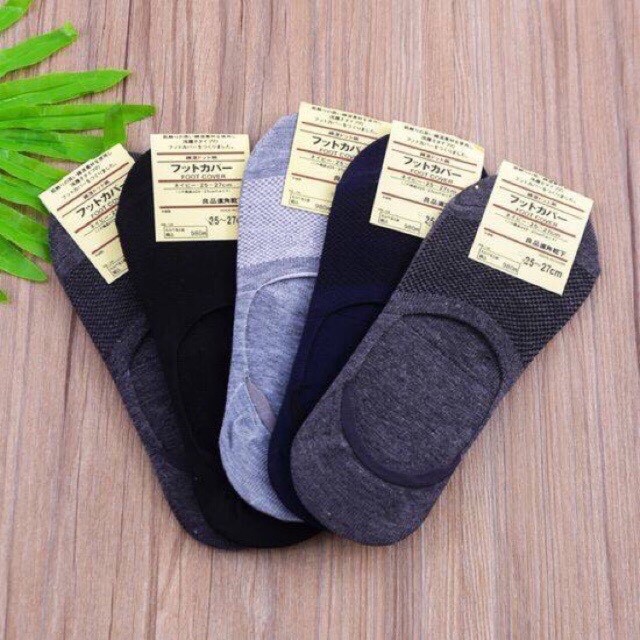 Sét 10 Đôi Tất Hài Nam Thông Hơi Kháng Khuẩn Xuất Nhật