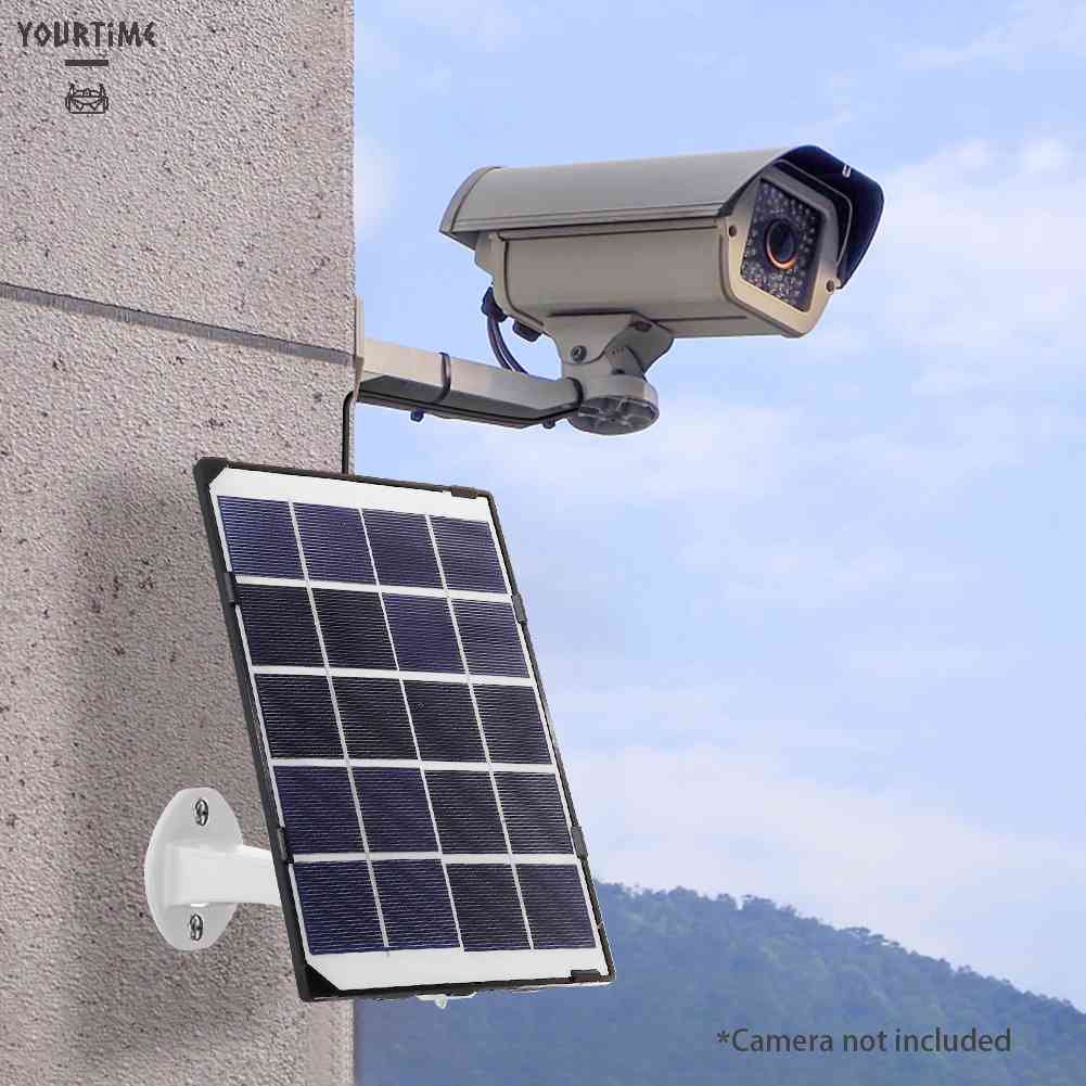 Tấm Pin Năng Lượng Mặt Trời 10W 5V Chống Thấm Nước IP65 Cho Camera An Ninh Ngoài Trời