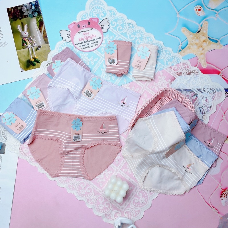 Quần lót cotton kháng khuẩn, hoạ tiết xinh xắn dễ thương chất liệu mềm mịn thấm hút tốt