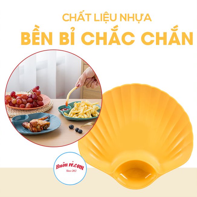 Đĩa nhựa đựng thức ăn hình vỏ sò – đĩa nhựa vỏ sò độc lạ 01449