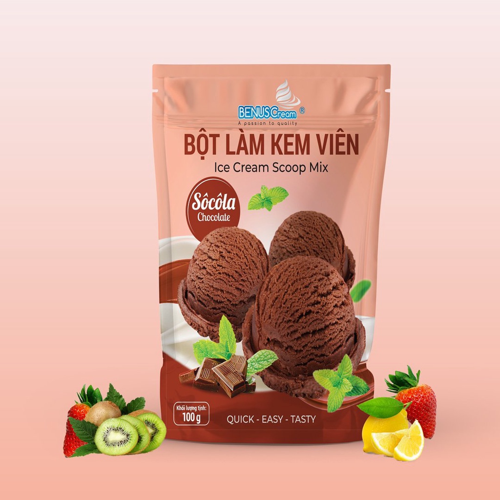 Bột làm kem viên- Benuscream Túi 100gram