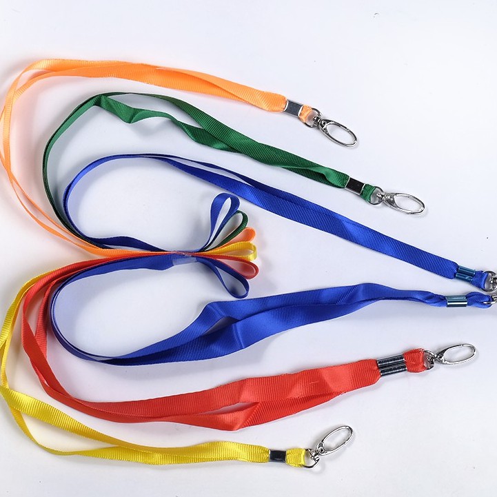 combo 100 sợi Dây đeo bảng tên lụa, móc xoay 1cm