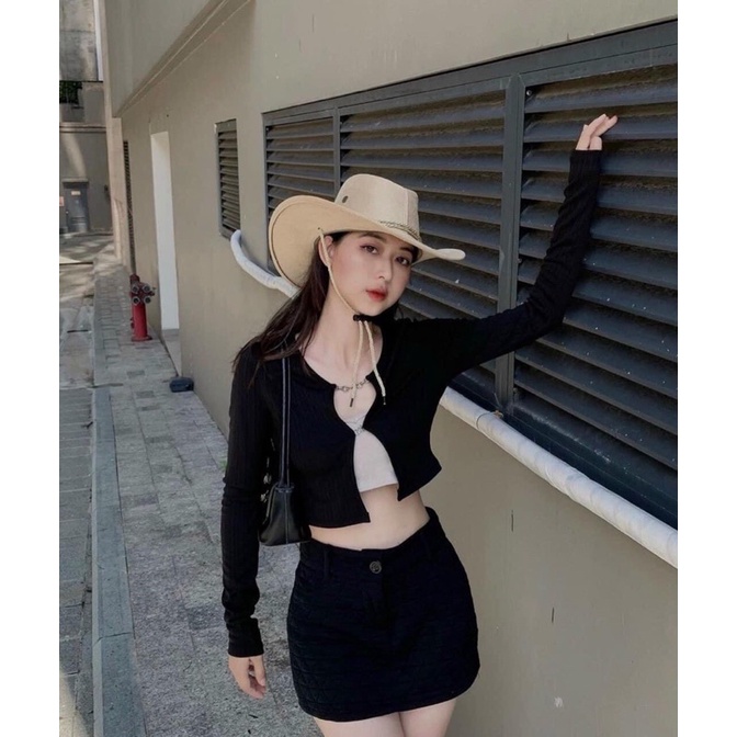 SET CVAY Ô KÈM ÁO Khoác Khoan Bra NUDE (Ảnh thật)