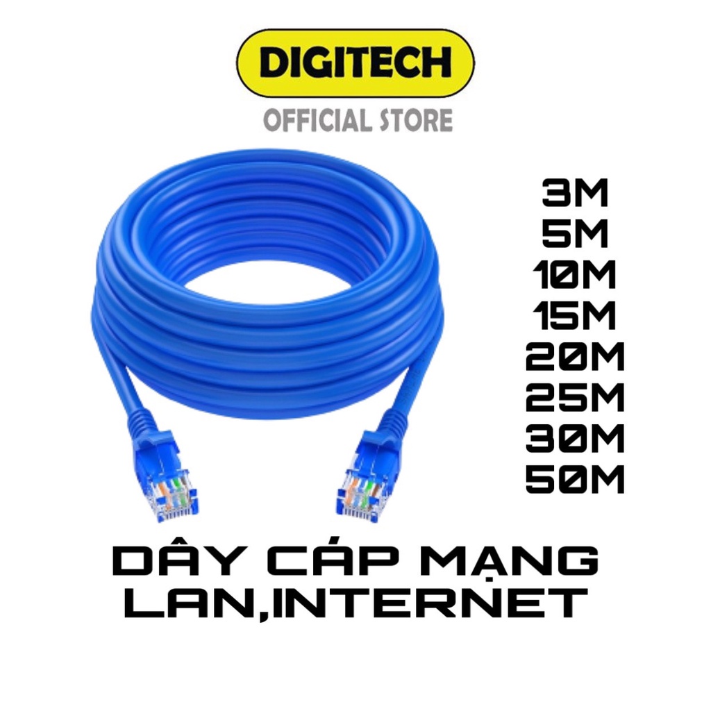 DÂY CÁP MẠNG CAT5E bấm sẵn 2 đầu 3m 5m 10m 20m 30m 40m 50m - CHÍNH HÃNG