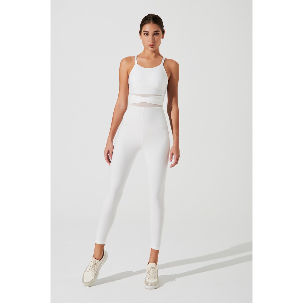 OLABEN Bộ liền tập Yoga Gym Shikara Jumpsuit trắng phiên bản giới hạn