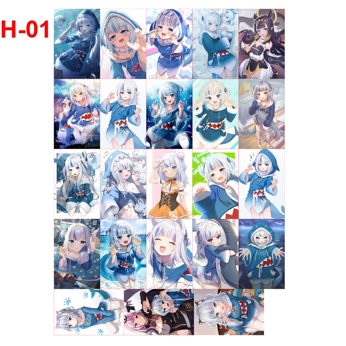Bộ hình Lomo Card anime Hololive Gawr Gura
