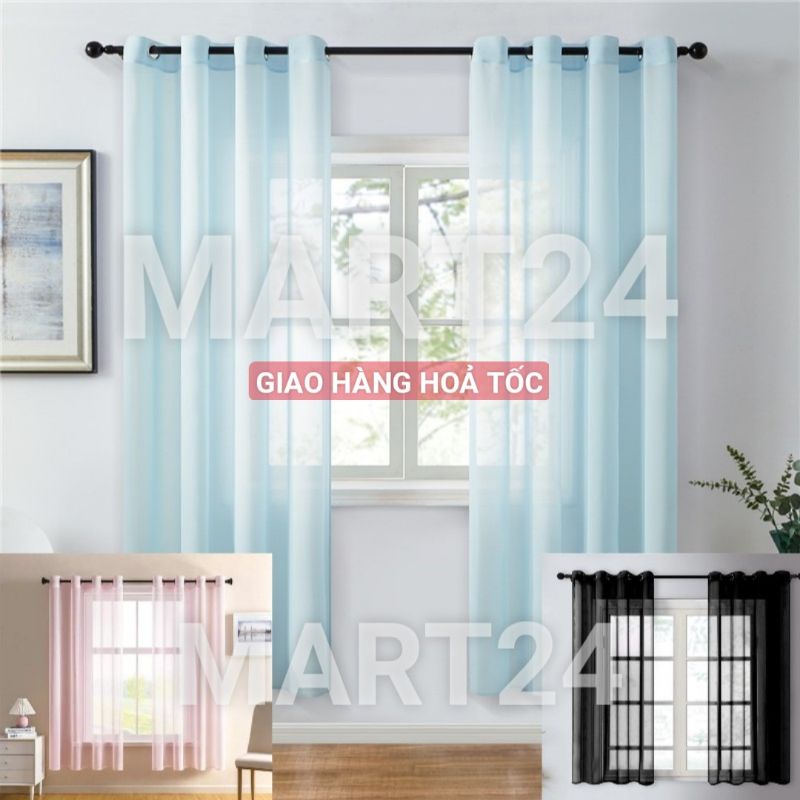Rèm voan trắng lụa tinh khiết, rèm dán cửa sổ Loại 1, vải trang trí decor phòng