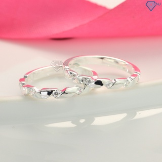 Nhẫn đôi bạc 925 nam nữ, nhẫn cặp bạc tình yêu đẹp ND0366 - Trang Sức Bạc