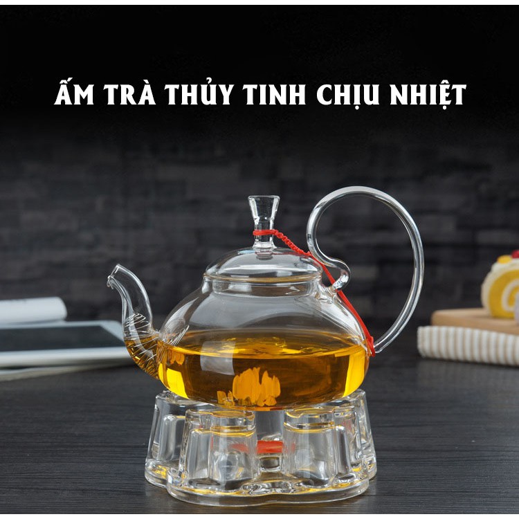 Ấm Pha Trà thủy tinh chịu nhiệt - Dung tích 600ml