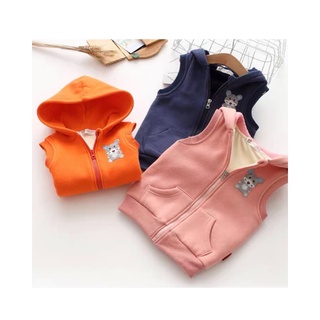 Áo gile kèm mũ BABY SUP siêu hot dành cho bé ( không có lót lông) cân nặng từ 8-20kg