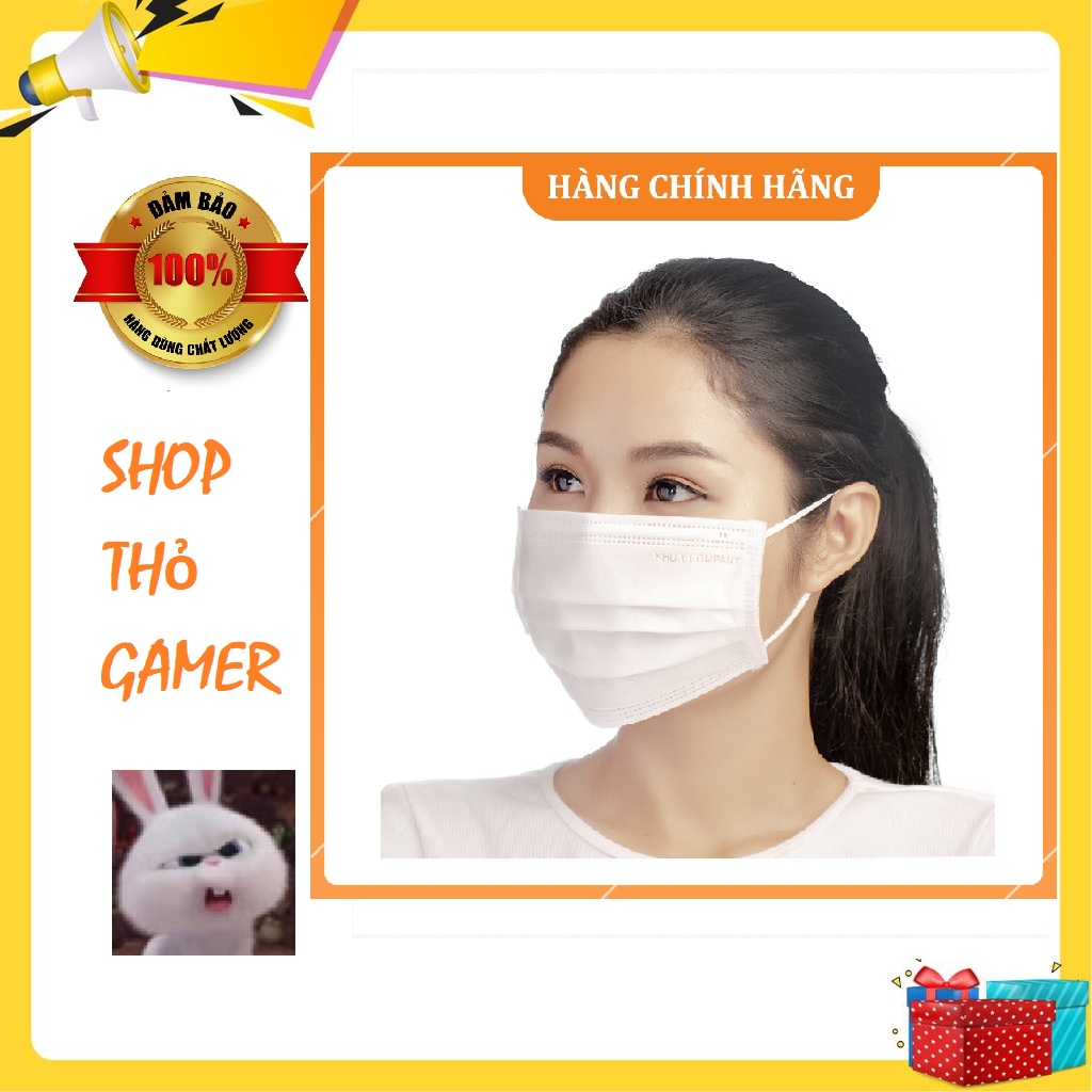 1 Thùng 50 hộp khẩu trang y tế 4 lớp Như Ý chính hãng Nhu Y company NY Protect Mask