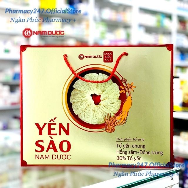 Yến Sào Nam Dược ,30% Tổ Yến Khánh Hòa Chưng Đường Phèn Hồng Sâm Đông Trùng , Set 6 Lọ