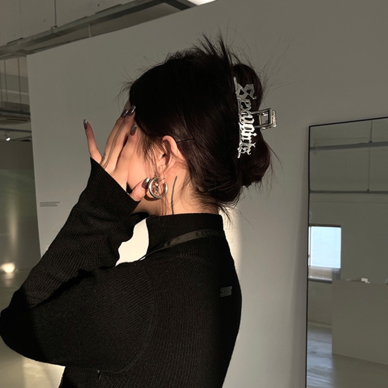 Iamcplus Kẹp Tóc Kim Loại Loại Mịn Cài Sau Lưng