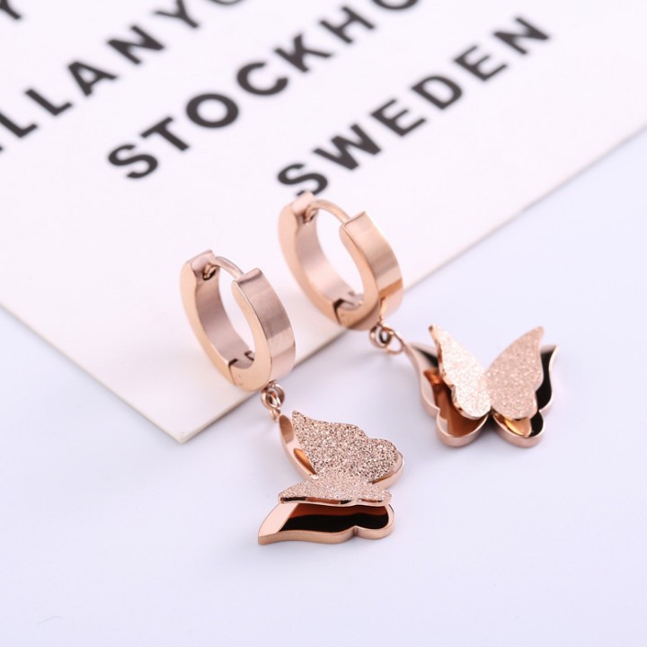 Bông Tai Bướm Tòn Ten Titan Cao Cấp TT 1541