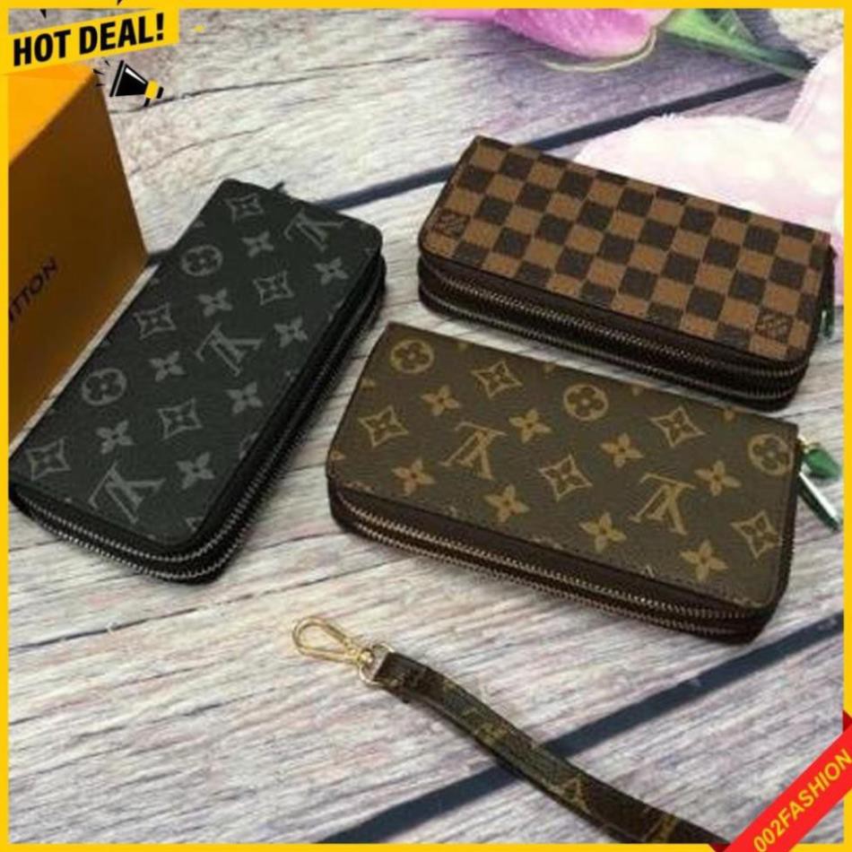 Ví Dài LV Unisex,Bóp Dài Cầm Tay LV Hoa văn,kẻ caro Trơn Da Đẹp ,Dành Cho Cả Nam Và Nữ Phong cách- lux.leather