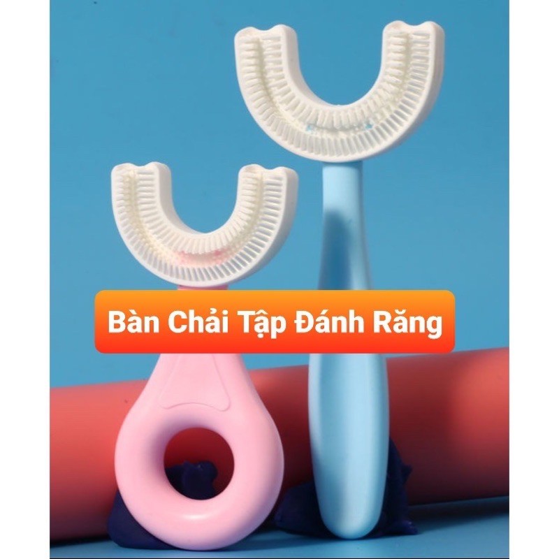 Bàn Chải Tập Đánh Răng Silicon Chữ U Cho Bé 2-6 Tuổi