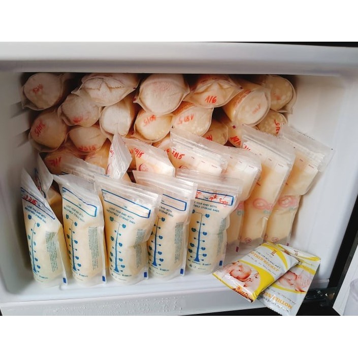 Hộp 50 túi trữ sữa 2 khóa zip GB Baby dung tích 250ml cho bé