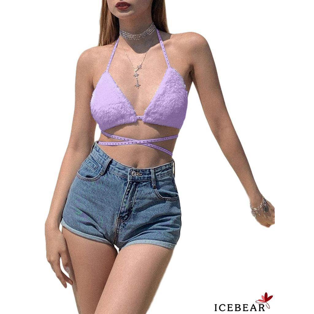 Áo Dây Nữ Cộc Tay Cổ Chữ V Phối Ren Quyến Rũ