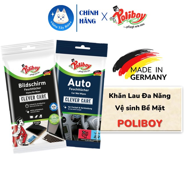 Khăn Ướt Làm Sạch Nội Thất Ô Tô, Màn Hình Điện Thoại, Kính Mắt POLIBOY