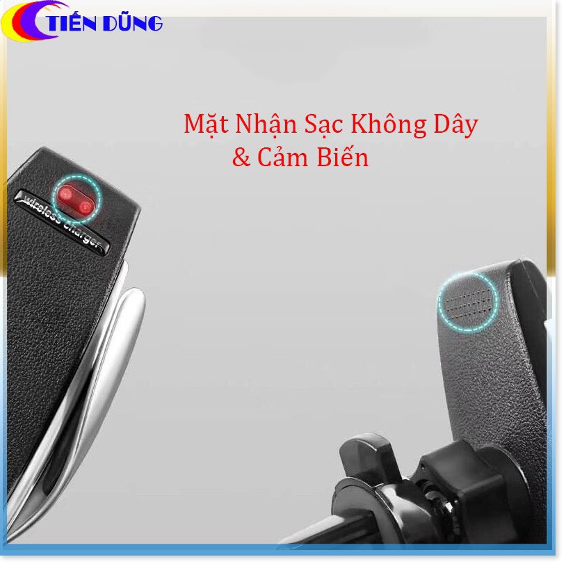 Sạc Không Dây Ô tô S5, Đế Sạc Nhanh Điện Thoại Không Dây Trên Xe Hơi Không Dây Cảm Ứng (Phiên Bản Mới)