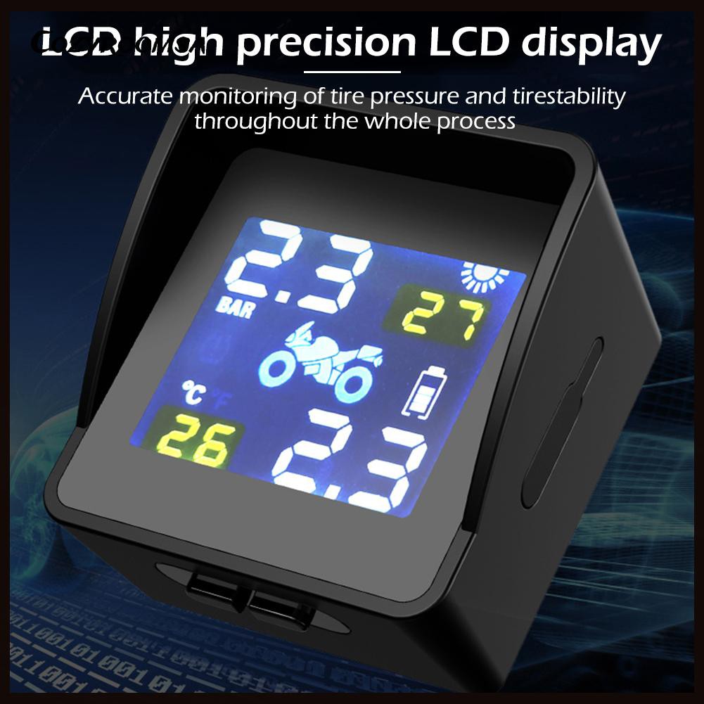 Hệ Thống Báo Động Áp Suất Lốp Xe Máy Tpms 2 Cảm Biến