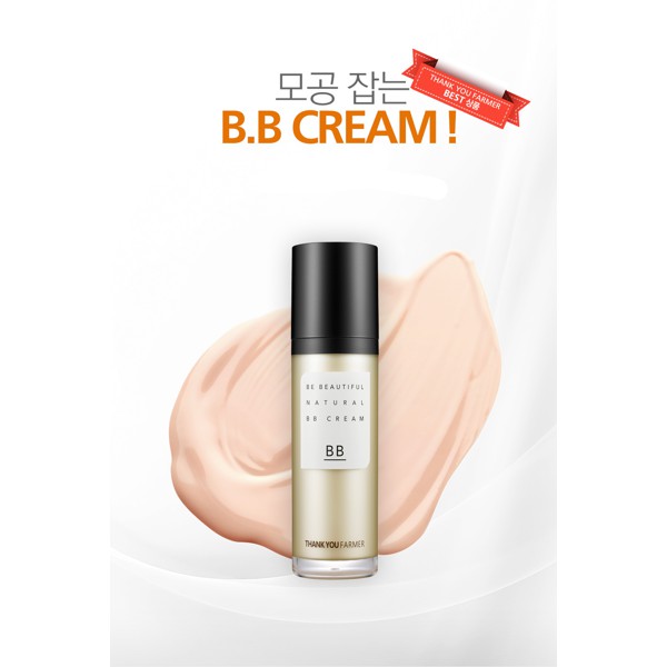 Kem nền hiệu chỉnh làn da mịn màng như nhung Thank You Farmer Be Beautiful Natural BB Cream (Hàn quốc) | BigBuy360 - bigbuy360.vn