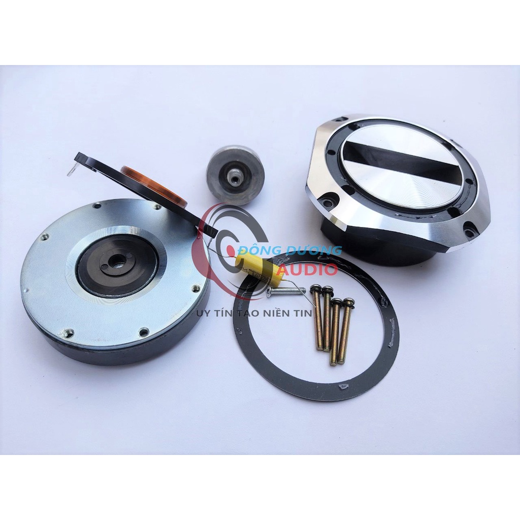 01 CỦ LOA TRÉP TITAN PH SPEAKER KIM LOẠI - TREBLE MẶT CƯỜI + CHÂN NHỎ + TỤ - CÔN 37MM - LOA TREBLE RỜI