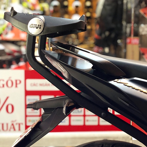 BAGA tay dắt cảng sau GIVI HRV Winner 150/Winner X thép sơn tĩnh điện, Cảng lắp thùng sau GIVI, chịu lực tốt, gắn kiểng