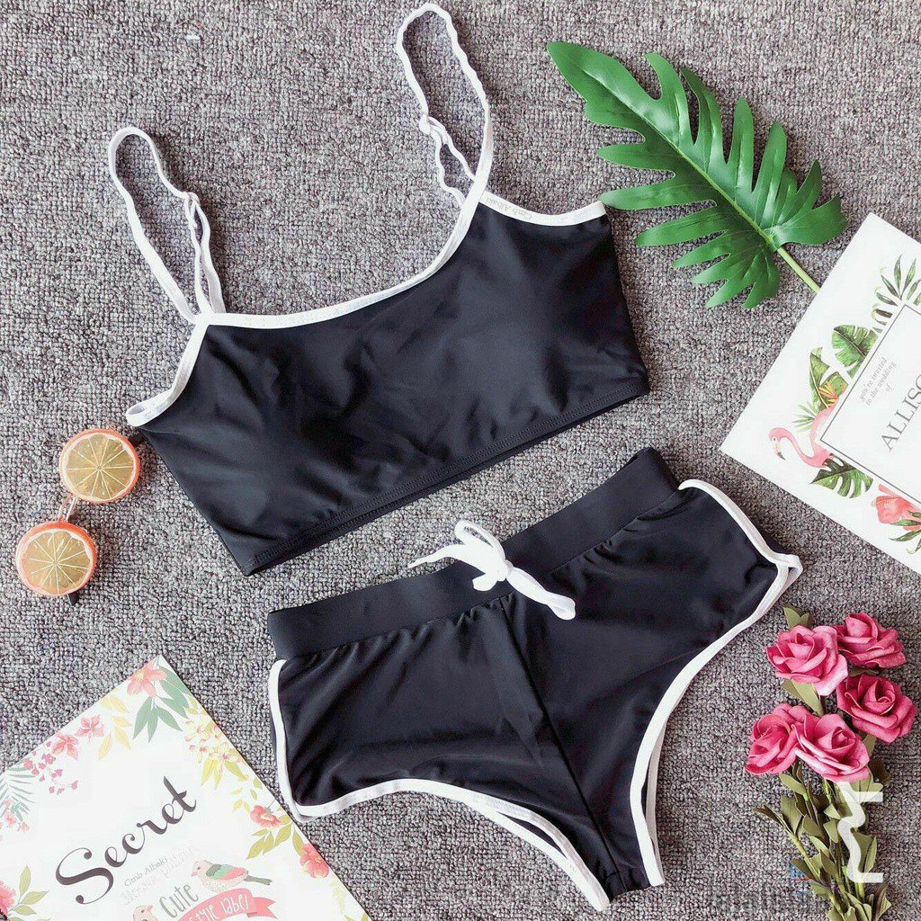 Set Đồ Thể Thao 2 Món Gồm Áo Croptop Hai Dây Màu Trơn + Quần Lưng Cao Co Giãn + Quần Short Lưng Cao Dành Cho Nữ Laa8-Yh