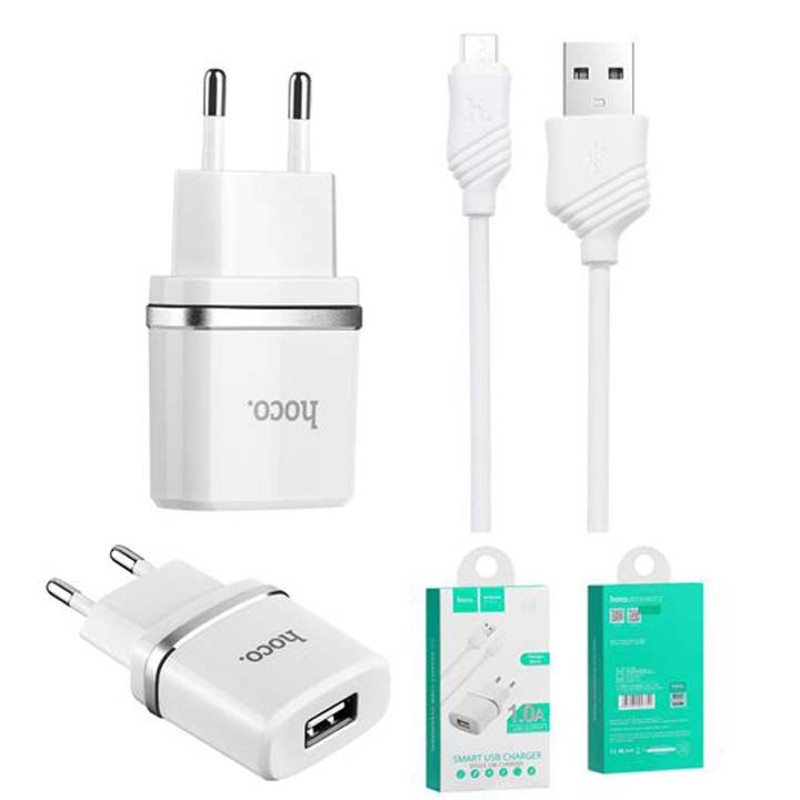 Bộ sạc hoco kèm cáp lightning hoặc micro C11