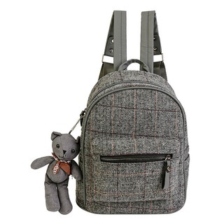 Combo: Balo thời trang gấu Teddy Botusi Xám