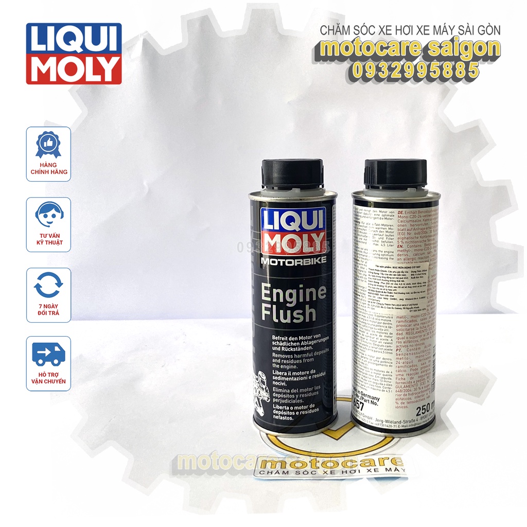 Phụ Gia Súc Rửa Động Cơ Liqui Moly Motorbike Engine Flush 250ML 1657 Made in Germany